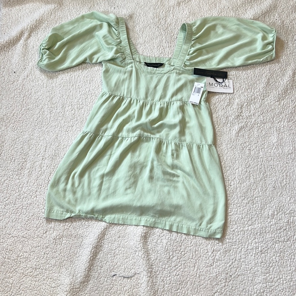 house of harlow/ modal green dress